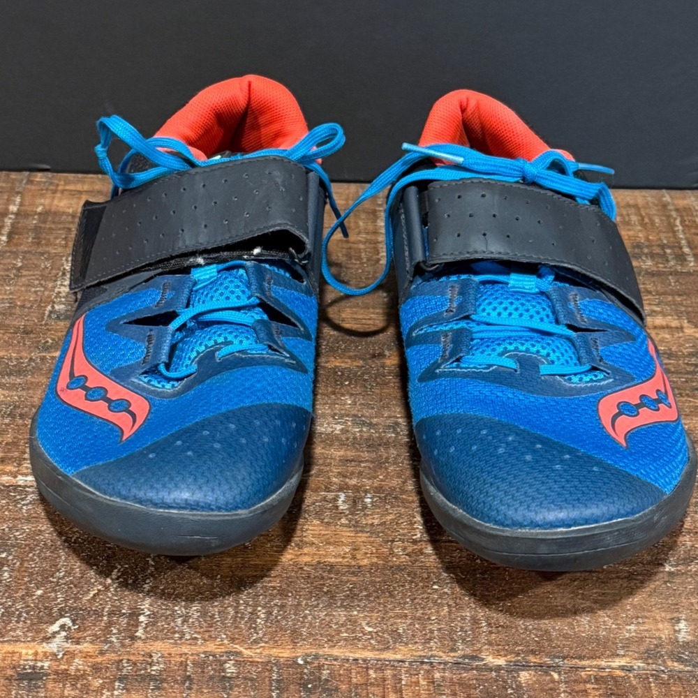 Saucony Unleash SD Men 10 Blue Orange Track Field Throwing Shoes S29035-1 Pro
